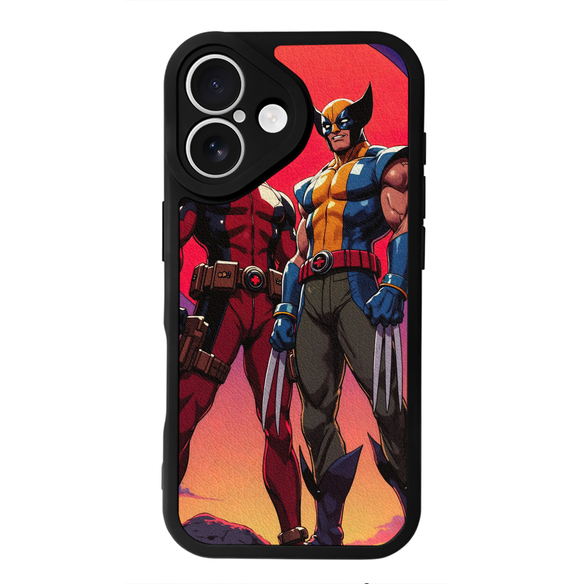 （画像用） Deadpool デッドプール 【iPhone 16シリーズ対応】シリコンスマホケース（レザー調） 材質：シリコン